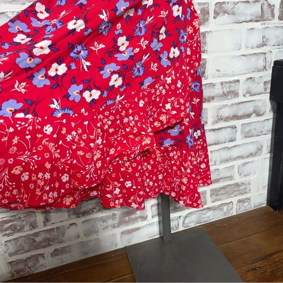 Express Red Ruffled Tiered Sundress - Picture 6 of 9